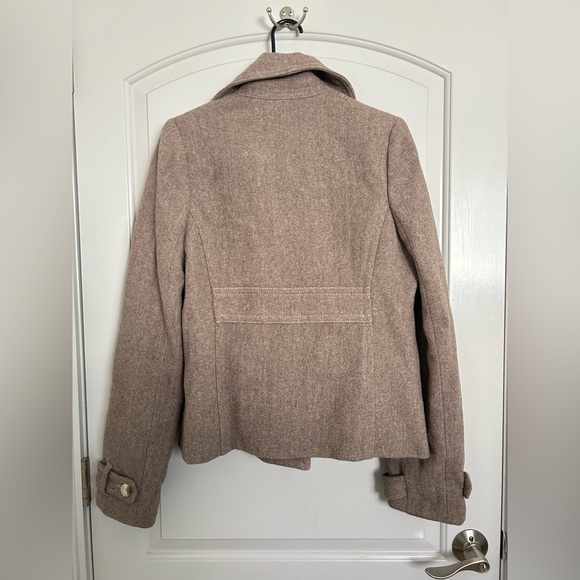 Abercrombie & Fitch Chic collar double breasted wool blend coat size L - Picture 2 of 16